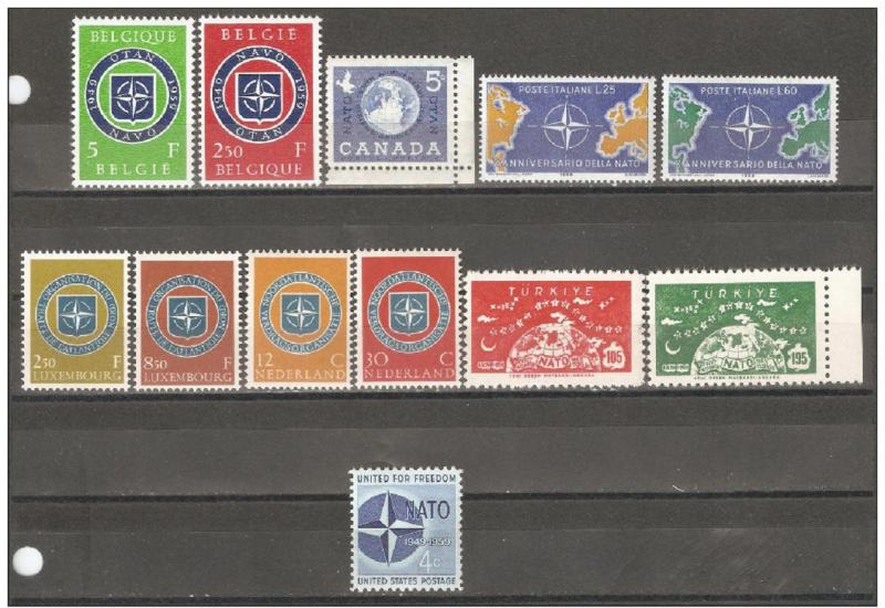 Worldwide 1959 10th Anniversary of NATO Accumulation,VF MNH** (AR-1)