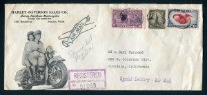 1941 Harley Davidson Motorcycles - Registered Seattle, WA to Glendale, CA