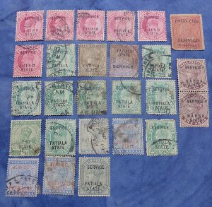 India-Pocket Lot of Mix Early Stamps with Errors (Broken Alphabets) Used/F/VF