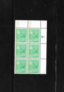 Great Britain Stamps: Northern Ireland: #NIMH19; 12½p Machin UR# Blk/6 (2/2) MNH