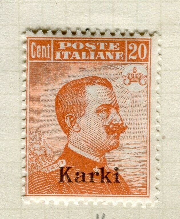 ITALY; KARKI Agean Islands Optd. issue 1921 fine Mint hinged 20c. value