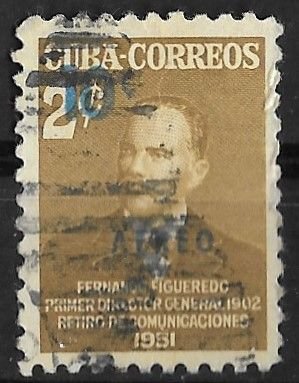 Cuba # C53    10c AEREO  on 2c Surcharge (1) VF Used