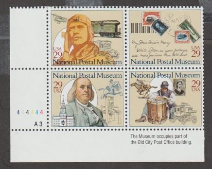 U.S. Scott #2779-2782 National Postal Museum Stamp - Mint NH Plate Block