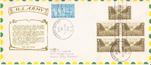 Pent Arts FDC #934 U.S. Army Mellone #20 WWII 1945