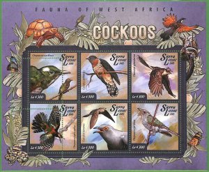 A2467 - SIERRA LEONE - ERROR: MISPERF, Miniature s - 2015 Cuckoos Birds, Turtles