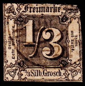 Germany - Thurn & Taxis, Northern District Scott 2 (1858) Used F, CV $250.00 C 