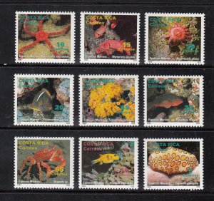 Costa Rica Scott #466-474 MNH