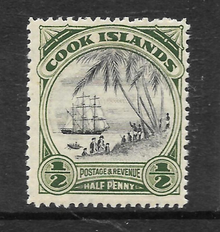  COOK ISLANDS 1932  1/2d   PICTORIAL  MNH  P14    SG 99a