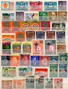 Ceylon/Sri Lanka - Lot of 47 different stamps (Z251)