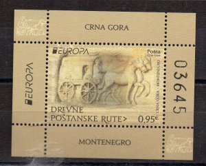 MONTENEGRO - 2020 - EUROPA - ANCIENT POSTAL ROUTES - M/S -