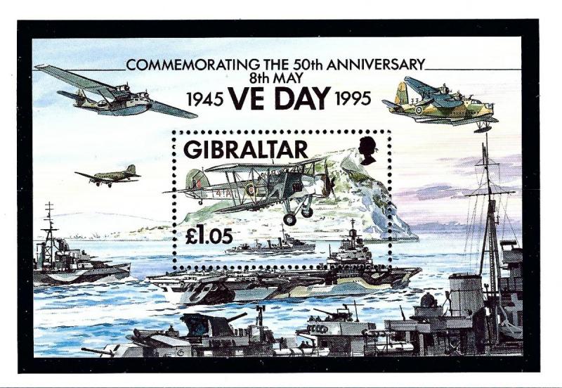 Gibraltar 683 MNH 1995 VE Day Anniversary S/S