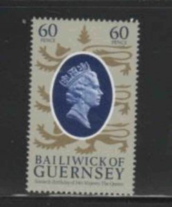 GUERNSEY #330 1986 QEII 60TH BIRTHDAY MINT VF NH O.G