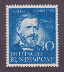 Germany 693 MNH OG 1952 Philipp Reis 75 Years of Telephone Service Germany VF-XF