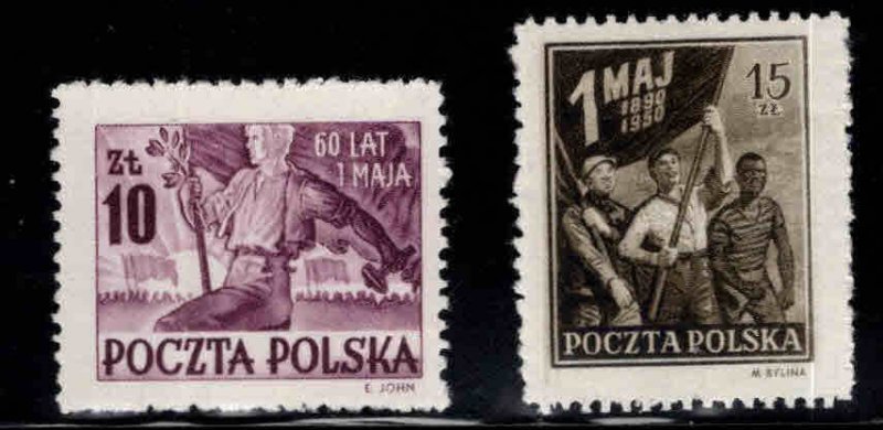 Poland Scott 472-473 MH* set