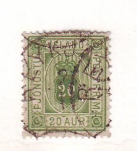 Iceland Sc O8 1871 20 a Official stamp used