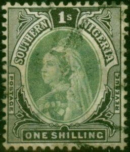 Southern Nigeria 1901 1s Green & Black SG6 Good Used