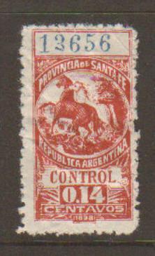 Santa Fe (Argentina) Revenue 1898 Mint