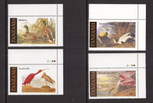 Tanzania   #306-309  MNH  1986  American bird species illustrations