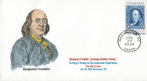6024 - Ben Franklin - FDC - Wally Jr Hand Painted Cachet - Bullseye