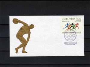 Colombia 1996 Olympic Games Atlanta Sc #1123 F.D.C.