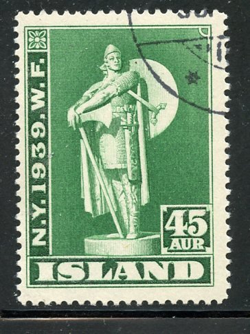 Iceland #215, Used. CV $ 12.00