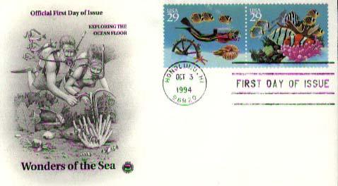 United States, First Day Cover, Marine Life