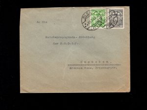 Germany Latvia Addressed to NSDAP Munich Riga 1933 Scarce Cover 10i