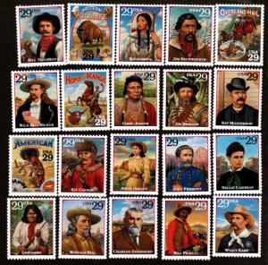 United States 29 Cent Mint legends of the West Singles!