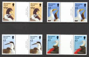 Ascension Sc# 640-655 MNH Gutter Pairs 1996 Birds and Their Young