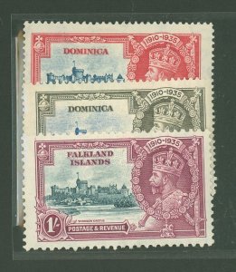 Dominica #90-1/93 Unused Multiple