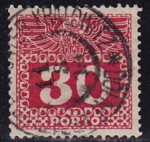Austria - 1910 - Scott #J42 - used - UNTER KRALOWITZ pmk Czech Republic