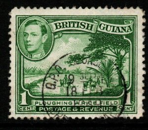 BRITISH GUIANA SG308a 1940 1c GREEN USED