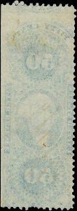 VEGAS - 1862-71 Revenue Tax Stamp Sc# R57 - Lease - One Side Imperf - EO25