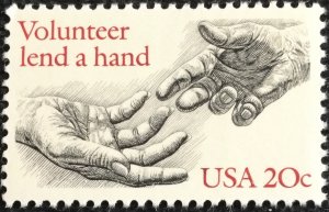 US MNH #2039 Single Volunteer Lend a Hand SCV $.40