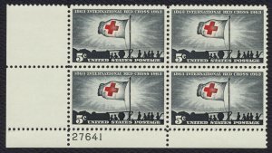 #1239 5c International Red Cross, Plate Block [27641 LL] **ANY 5=FREE SHIPPING**