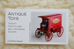 BK291 (#3629b,c,d)  (37c) Antique Toys vend booklet BV=$26.50⭐⭐⭐⭐⭐⭐