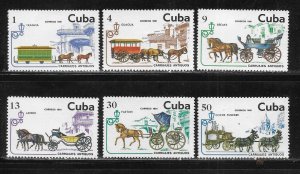 Cuba 2420-2425 Horse-drawn Carriages set MNH