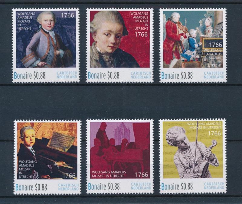 [81337] Caribbean Netherlands 2016 Music Mozart Piano MNH