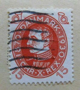 1930 A6P22#89 Denmark 15o Used-