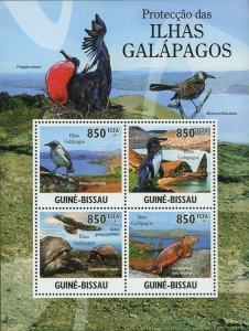 Galapagos Islands Stamp Bird Minus Parvulus Chelonoidis Nigra S/S MNH #5283-5286