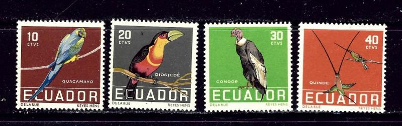 Ecuador 634-37 MNH 1958 Birds