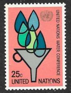 UNITED NATIONS NEW YORK 1977 25c Water Conference Sc 284 MNH