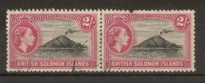 Br Solomons 1956 2/- Pair SG92 Used