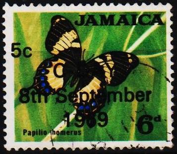 Jamaica. 1969 5c on 6d S.G.284 Fine Used