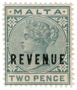 (I.B) Malta Revenue : Duty Stamp 2d