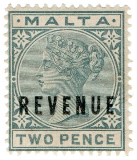 (I.B) Malta Revenue : Duty Stamp 2d