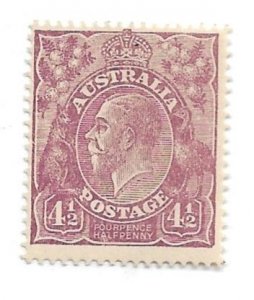 1927 Australia 74 4½d King George V MLH