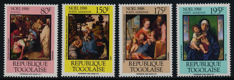 Togo 1483-7 MNH Christmas, Art, Paintings