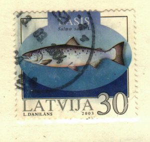 Latvia #576 used fish