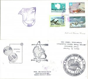 1983 CHILE + ROSS EXP. + SEYMOUR CACHETS ANTARCTIC POLAR ( Postal History ), ...